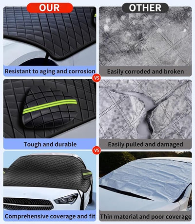 Custom fit for for Kia Windshield Snow Covers, 8 Layers WAaterproof Windproof Protection, UV, Winter Magnetic Windshield Frost Cover, for Kia Accessories (for Kia K5)