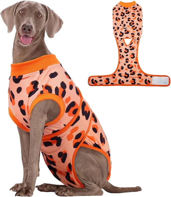 Dog Recovery Suit for Dogs After Surgery,Professional Surgical Onesie for Female Male Dogs Spay Neuter,Soft Dog Surgery Suit Bodysuit for Abdominal Wounds Skin Disease,Orange XL