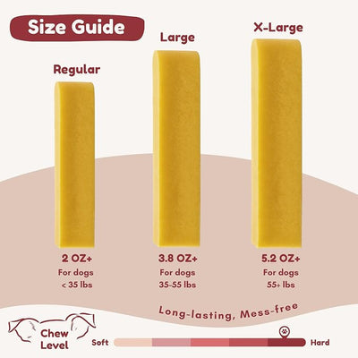 Majestic Pet Himalayan All-Natural Cheese Dog Chews - Long Lasting Dental Chew for Dogs - Healthy Pet Treats with Beneficial Ingredients (Calm & Joint Wellness, XL, 20 Pack)