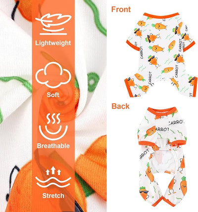 Dog Pajamas Pjs Soft Stretchy Dog Clothes for Small Dogs Girl Boy Medium Size Dogs Spring Summer Puppy Clothes Doggie Onesies Cat Pet Jammies Outfit