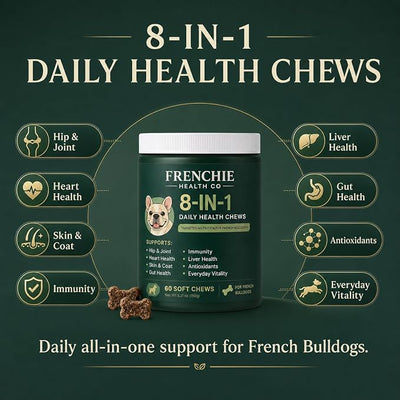 8-in-1 Daily Health Chews, 60 Count, Dog Daily Wellness Chews, Soft Chew Treats for Dogs, French Bulldog Daily Formula