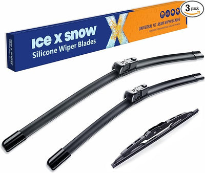 ICEXSNOW® Silicone Windshield Wiper Blades Replacement for 2013-2023 Chevrolet CHEVY Trax /2013-2022 Buick Encore (Pack of 3) Automotive Replacement Windshield Wiper Blades,26"+14"+10"(10-1)