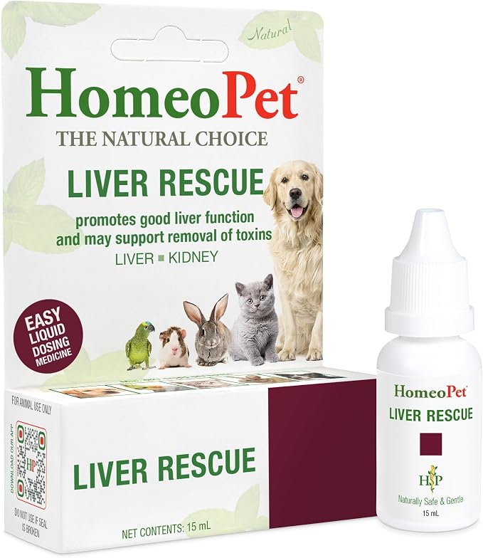 Liver Rescue Safe and Natural Liver-Support Supplement for Cats Dogs and Other Small Animals 15 Milliliters