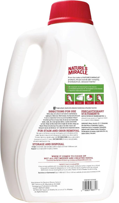 Nature’s Miracle Urine Destroyer Plus for Dogs, Enzymatic Formula Tough on Strong Dog Urine And The Yellow Sticky Residue, 1 Gal