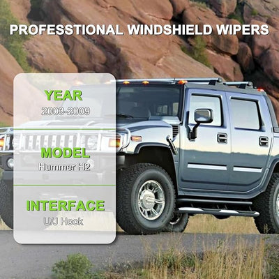 PARRATI® Windshield Wiper Blades for Hummer H2 2003-2009, 3 Pack | 16/16 Inch Front +10 Inch Rear, OEM Replacement, Ultra Quiet, No Streaks All Weather Wiping