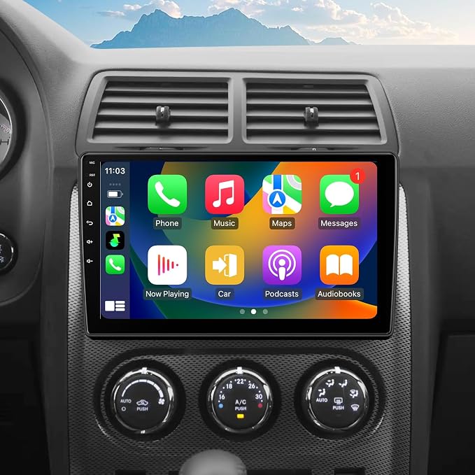 Car Radio for Dodge Challenger & Dodge Avenger 2008-2014 Stereo Replacement Upgrade 10” Android 14 Touch Screen Wireless CarPlay & Android Auto Head Unit GPS Navigation Bluetooth WiFi DSP SWC FM Radio