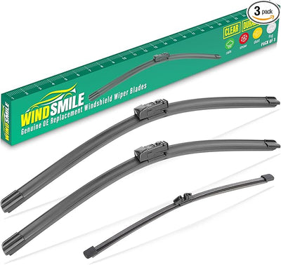 26" 20" 12" Windshield Wiper Blades Replacement for 2018-2024 BMW X3 | 2018 2019 2020 2021 2022 2023 2024 Bmw X 3 Premium All Weather Front Rear Wipers Set - OEM Quality (Pack of 3)