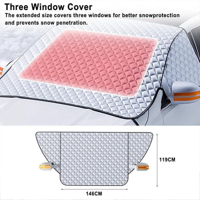 Windshield Snow Cover for Tesla Model Y 2020–2025 2021 2022 2023 2024 2026, Magnetic Windshield Protector, Winter Frost Hail Guard, Coverage for Side Windows and Rearview Mirrors