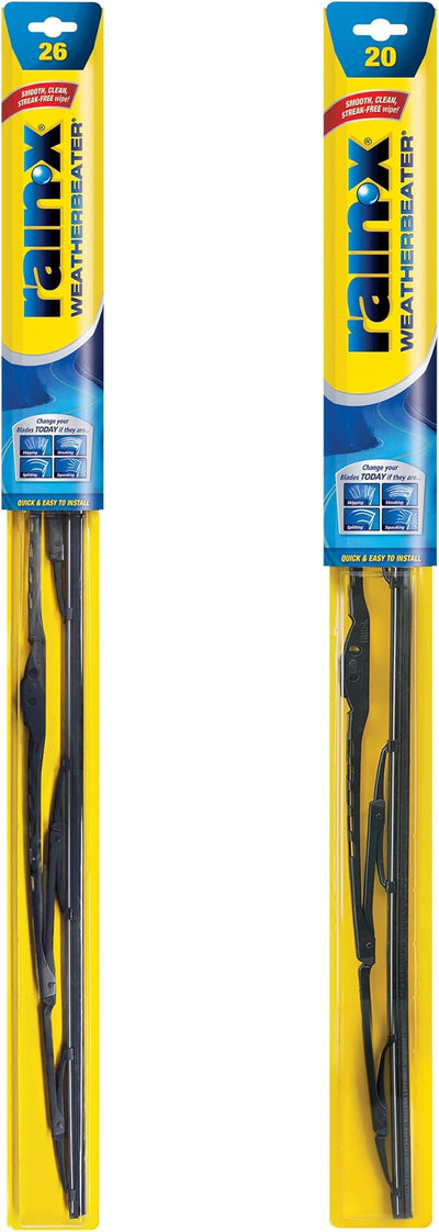 Rain-X 820249 WeatherBeater Wiper Blades, 26" and 20" Windshield Wipers (Pack of 2), Automotive Replacement Windshield Wiper Blades That Meet Or Exceed OEM Quality And Durability Standards
