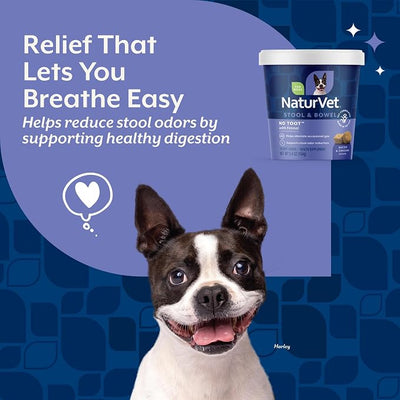 NaturVet No Toot Gas Aid Plus Fennel for Dogs, 70 ct Soft Chews, Made in The USA