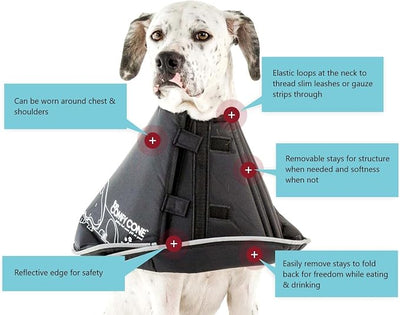 All Four Paws Comfy Cone Pet Cone for Dogs, Cats, Small-Long, Tan - Comfortable Soft Dog Cone Collar Alternative for After Surgery, Wound Care, Spay, Neuter - Dog and Cat Recovery Elizabethan-Collar