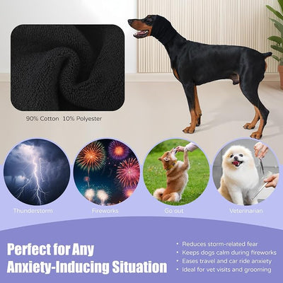 Dog & Cat Calming Hoodie - Anxiety Relief Ear Protector, Noise-Canceling Head Cover for Grooming, Bath, Force Drying, Thunder & Fireworks