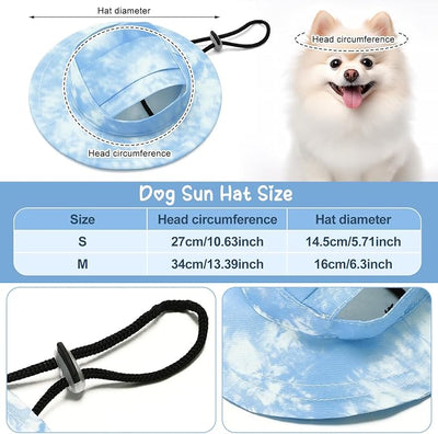 Small Summer T-Shirts Set Include Adjustable Pet Hat with Ear Holes Breathable Hawaiian Dog Shirt Heart Shape Sunglasses Beach Outfit Set for Puppy Small Medium Pets Dog Cat(Blue,M)