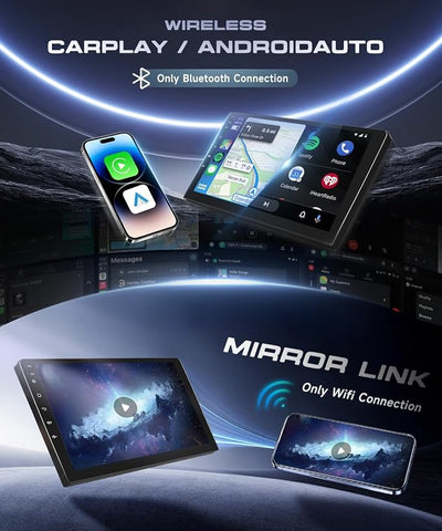 4G+64G Android 15 Car Stereo for Honda Fit 2008-2013 with Wireless Carplay Android Auto, 10.1 Inch 1280 * 720 Touch Screen GPS/WiFi/Bluetooth 5.0/FM/32EQ/SWC/Backup Camera