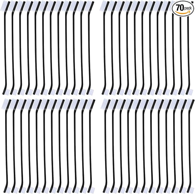 Dog Toothbrush Bulk Dual Headed Dental Brushes Dogs Tooth Brushing Kit Long Handle Pet Tooth Brush for Puppy Large Small Cats and Most Pets Teeth Cleaning Dental Supplies(70 Pcs,Black)