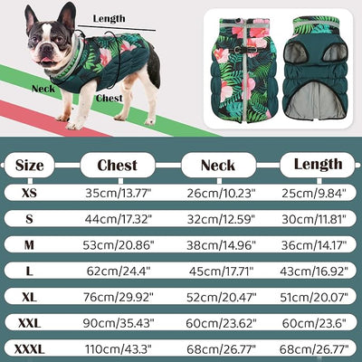 Dog Coats for Small Dogs, Puppy Coat, Warm Winter Jacket, XS Dog Coat with Harness Built in, Waterproof Pet Cold Weather Coats, Puppy Winter Clothes Snowsuit Chihuahua Maltese,XS
