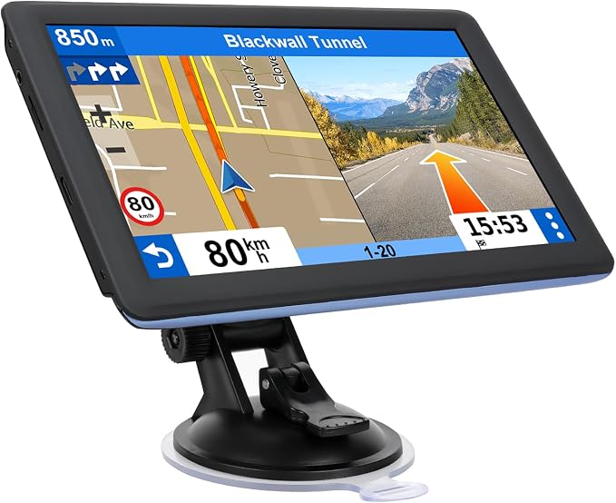 GPS Navigator for Car Truck RV - 7'' HD Touchscreen Navigation System, Latest 2026 Maps Free Lifetime Updates, Speed & Red Light Warning, Turn-by-Turn Voice Guidance for All Cars