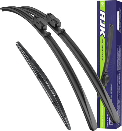 AJK Wiper Blades for Subaru Crosstrek XV 2018-2026 | Front & Rear, 3-Piece, Conventional, Vehicle Specific