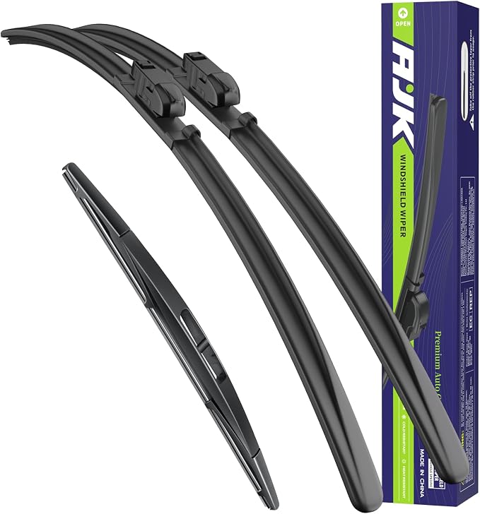 AJK Wiper Blades for Subaru Crosstrek XV 2018-2026 | Front & Rear, 3-Piece, Conventional, Vehicle Specific