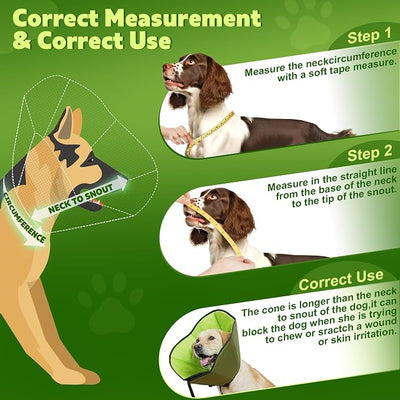 Soft Dog Cone After Surgery: Comfy Dog Cones Collar for Stop Licking Biting | Adjustable Elizabethan Collar alternative for Dogs fit for Small Medium Large Dogs Anti-scratch waterproof