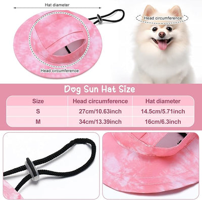 Small Summer T-Shirts Set Include Adjustable Pet Hat with Ear Holes Breathable Hawaiian Dog Shirt Heart Shape Sunglasses Beach Outfit Set for Puppy Small Medium Pets Dog Cat(Pink,S)