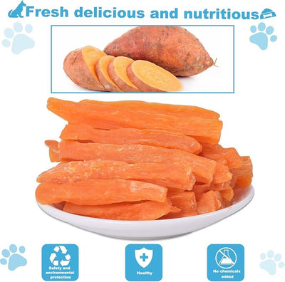 Soft Dog Treats Chicken Sweet Potato Sticks Puppy Easy to Digest Training Snacks Sweet Potato Sticks 0.5lb/227g