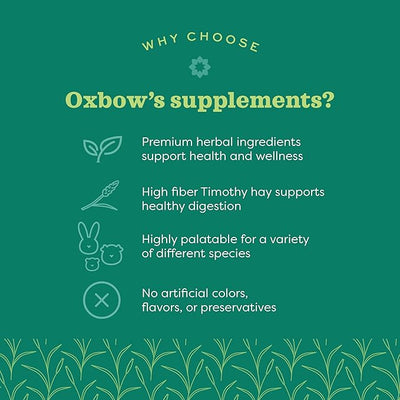 Oxbow Natural Science Joint Support, Anti Inflammatory Supplement for Rabbit & Guinea Pig, Oxbow Timothy Hay, Made with Glucosamine, Turmeric, & Yucca, Made in USA, 4.2 oz Bag
