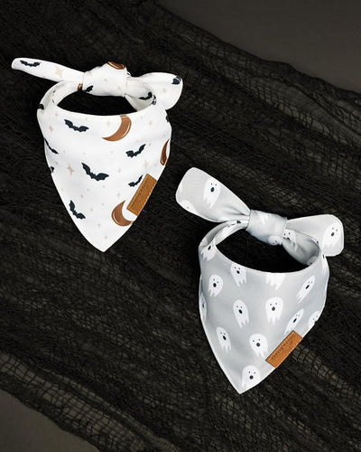 Remy+Roo Dog Bandanas - 2 Pack | Wicked Halloween Dog Bandanas Set | Premium Durable Fabric | Patented Shape Bandanas for Dogs (Halloween, X-Large)