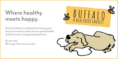 Honey I'm Home Buffalo Crunchy Ears Dog Chews, 10-Pack – All-Natural, Free-Range, Grain-Free, Honey Coated, Healthy & Crispy Treats