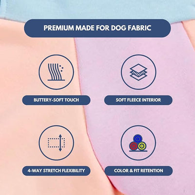 Spark Paws Dog Hoodie – Premium Dog Sweater for Small, Medium, and Large Dogs | Warm Outfits for French Bulldogs, Pitbull, Puppy, Winter Jacket Alternative - Cotton Candy - 3XL
