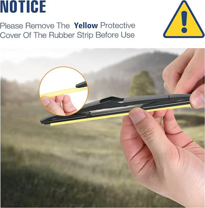 12 Inch Rear Wiper Blade for Ford Focus 2018-2012 Fiesta 2019-2008 Saab 9-3 2011-2006 Saab 9-5 2009-2006 Saturn Astra 2009-2008 Rear Windshield Wiper Blade(12-M)