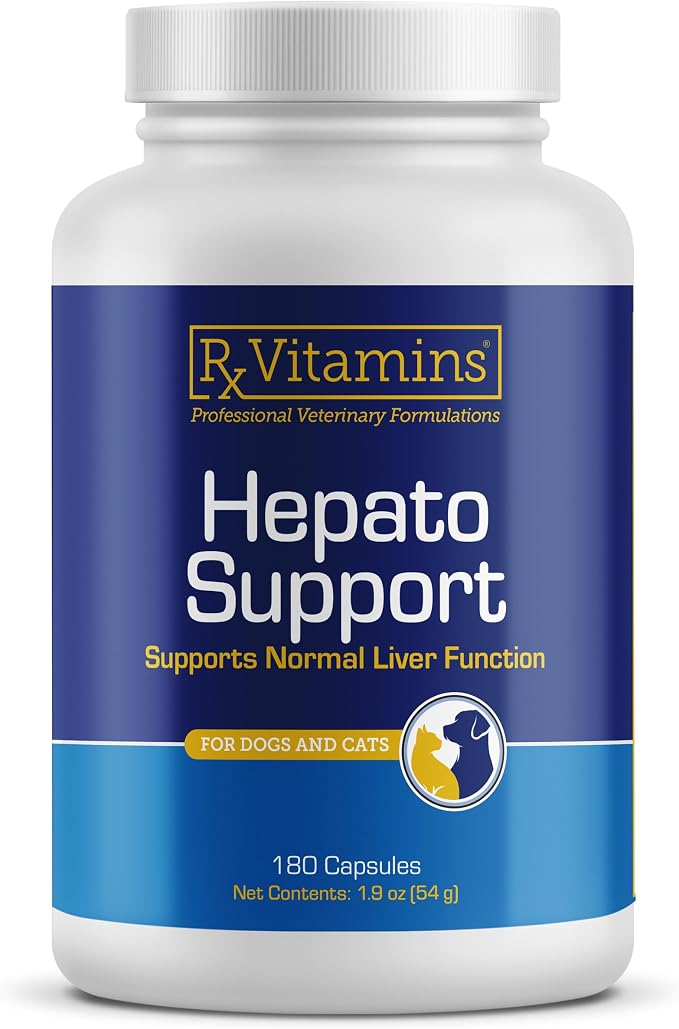 Hepato Support for Dogs & Cats - Liver Support Supplement with Milk Thistle for Dogs and Cats - Hepatic Dog Supplement Enriched with Vitamin B Complex - 180 Capsules