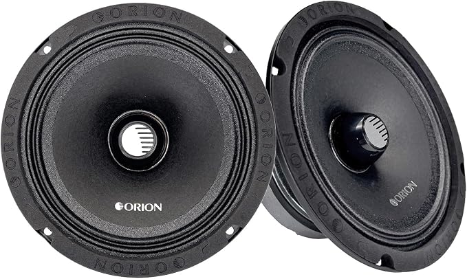 ORION Cobalt CM654 High Efficiency 6.5" Mid-Range Bullet Loudspeakers, 1000W Max Power, 250W RMS, 4 Ohm, 1.5" Voice Coil - Pro Car Audio Stereo, Midrange Speakers (Pair)