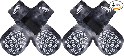 EXPAWLORER Anti Slip Dog Socks to Prevent Licking Paws, Dog Shoes for Hot Pavement, Dog Booties for Small Medium Large Senior Dogs, Traction Control Boots & Paw Protectors for Hardwood Floors