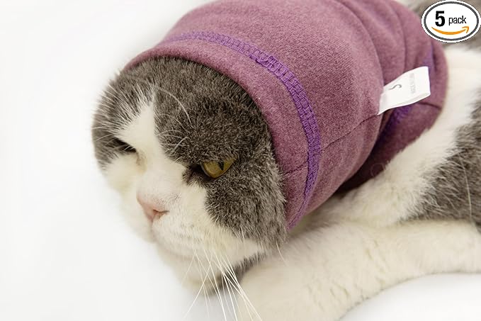 Cat Snood Cover Noise Cancelling Ear Wrap Neck Cat Head Cover Ear Wrap for Baths Pail Lilac S