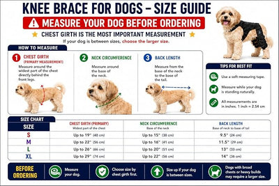Dog Rear Knee Brace for Small & Medium Breeds, Adjustable Hind Leg Support for ACL/CCL Injury Recovery, Joint Stability, Ligament Protection & Injury Prevention (M)