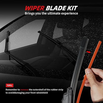 OTUAYAUTO Premium Windshield Wiper Blades - Replacement for Ford Expedition, Lincoln Navigator 2009-2022 -Perfect Fit, All-Weather Performance, J/U Hook Front Window Wiper Blades - 22"+22" (Pack of 2)