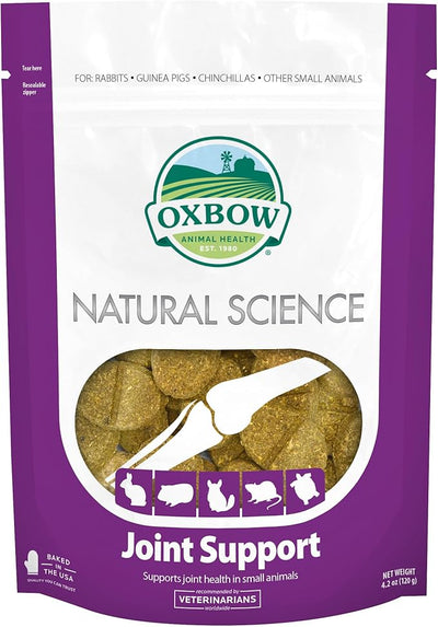 Oxbow Natural Science Joint Support, Anti Inflammatory Supplement for Rabbit & Guinea Pig, Oxbow Timothy Hay, Made with Glucosamine, Turmeric, & Yucca, Made in USA, 4.2 oz Bag