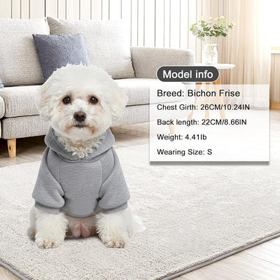 1 Pack Dog Hoodie Warm Hood Dog Sweater Cold Weather Small Dogs Sweatshirt Comfort Pet Clothes for Small Medium Dogs with Pockets Cats Chihuahua Clothes for Male Female Girl Boy Sporty Daily Wear