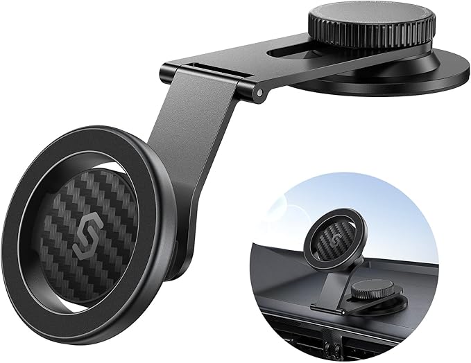 Fits MagSafe Car Mount for Universal Dashboard,Tesla Screen,Magnetic Phone Holder for Car, Foldable Aluminum Alloy Arm, Super Stable Car Mount for iPhone 17 Pro Max 16 15 14 13 12&All Phones
