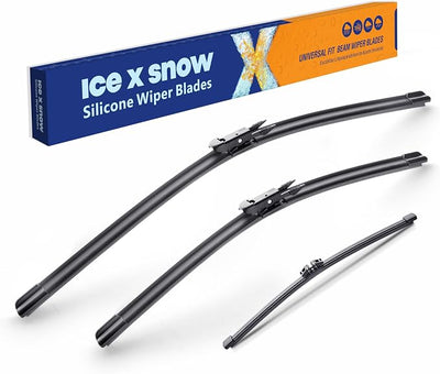 ICEXSNOW® Silicone Windshield Wiper Blades Replacement for 2020-2023 Ford Escape (Pack of 3) Automotive Replacement Windshield Wiper Blades,OEM Original Replacement 24"+20"+11"(A283H)