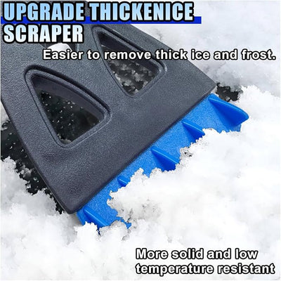 KITUREK 31.5" Detachable Snow Brush and Ice Scraper for Car Windshield, 2-in-1 Winter Snow Removal Tool with Extendable, 360° Rotating Soft Bristle Brush Head and Foam Grip for Most Vehicles (Blue)