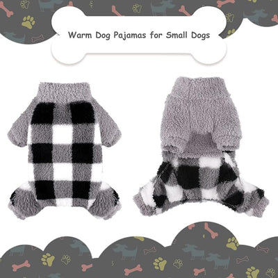 Sebaoyu Turtleneck Dog Pajamas for Small Dogs, Fleece Dog Sweater, Winter Cute Tiny Clothes Outfit Puppy Clothes Pet Jumpsuits Chihuahua Yorkie Cat Clothing,Grey,XX-Small