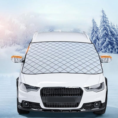 GANAZONO Car Windshield Snow Cover Frost with Pe Aluminum Film and Magnets, Strong Wind Protection, Protects Car from Snow Rain, Ice, and Yellow Sand, for Winter Use