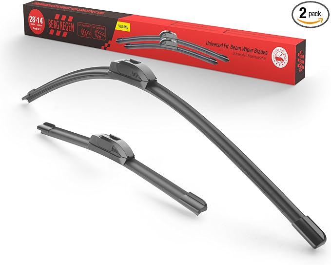 28"+14" Silicone Windshield Wiper Blades Replacement for Toyota Corolla 2023-2020/ Hyundai Elantra Elantra GT 16-11/ Forte 18-14/ Fit 20-09/ Prius C 19-12+more OEM Quality Wiper Blades U/J Hook