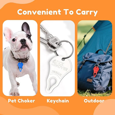 3 Pack Portable Tick Removal Tools, Tick Remover Tools for Dogs, Pets and Humans, Efficient, Safe and Reliable, Tick Key Essentials for Outdoor Activities