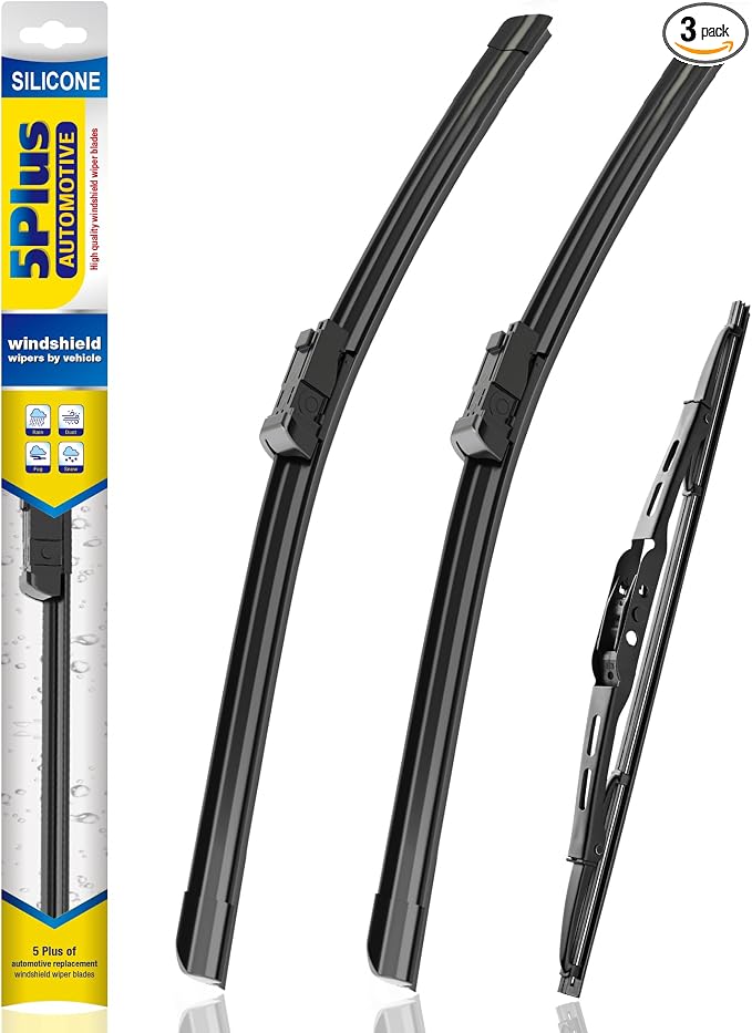 5 PLUS Silicone Windshield Wipers Replacement for 2024-2021 Chevy Suburban Tahoe Wiper Blades(3 PCS),Water Repellent Automotive Replacement Windshield Wiper Blades for My Car -22"/22"/12"