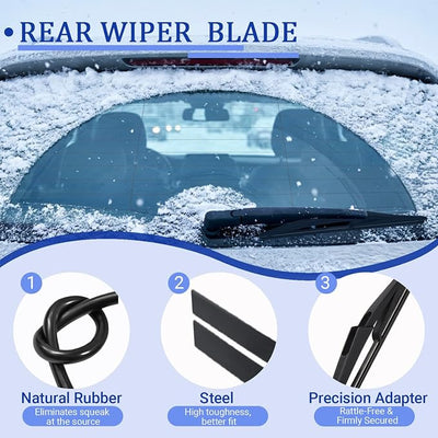 KAIYI 12" Rear Wiper Blade Compatible with INFINITI QX60 2014 2015-2025
