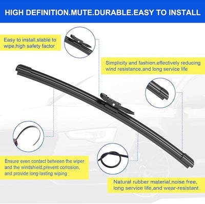 ANIKLUIM® 26"+22" Wiper Blades with 11" Rear Wiper Blade Set Replacement for 2011-2023 Explorer Windshield Wipers Original Factory Quality (Pack of 3)