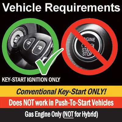 MPC Remote Start Kit Compatible with 2008-2013 Jeep Liberty || 100% Plug N Play || Press OEM Key Fob 3X Lock to Start || Key to Start || USA Tech Support
